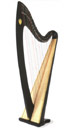 Picture of Ebony Troubadour Lever Harp